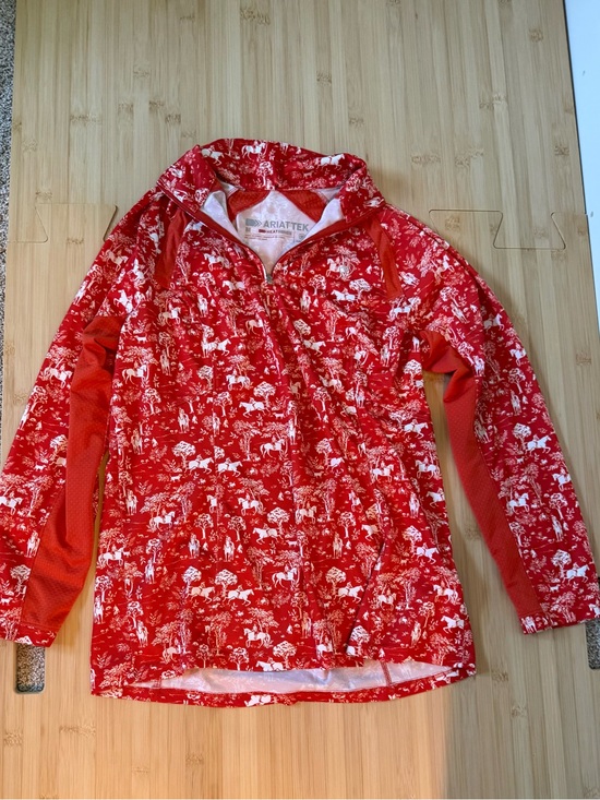 Ariat Tops - Ariat Tek Equestrian Print Toile Quarter Zip Medium